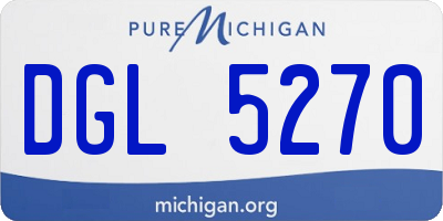 MI license plate DGL5270