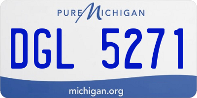 MI license plate DGL5271