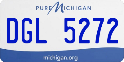 MI license plate DGL5272