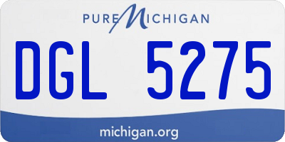 MI license plate DGL5275
