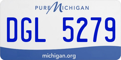 MI license plate DGL5279