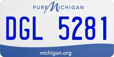 MI license plate DGL5281