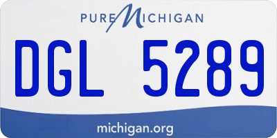 MI license plate DGL5289