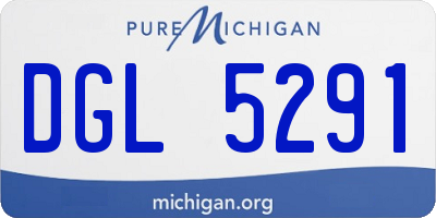 MI license plate DGL5291