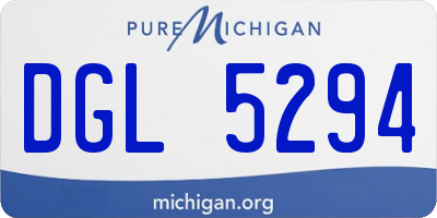MI license plate DGL5294