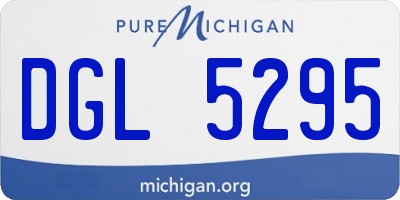 MI license plate DGL5295