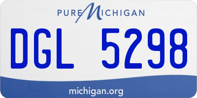 MI license plate DGL5298