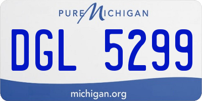 MI license plate DGL5299