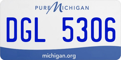 MI license plate DGL5306
