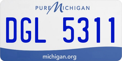 MI license plate DGL5311