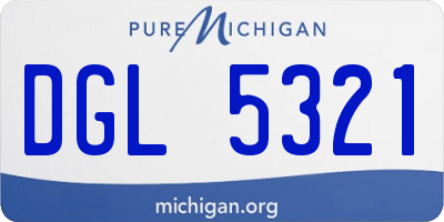MI license plate DGL5321