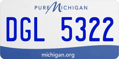 MI license plate DGL5322