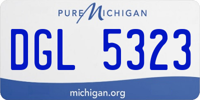 MI license plate DGL5323