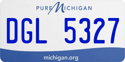 MI license plate DGL5327