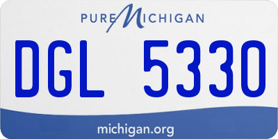 MI license plate DGL5330