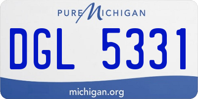 MI license plate DGL5331