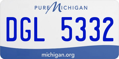 MI license plate DGL5332