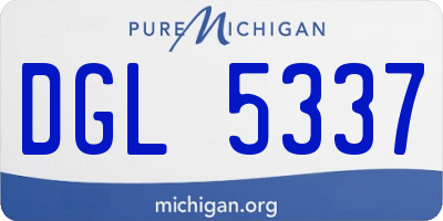 MI license plate DGL5337