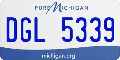 MI license plate DGL5339