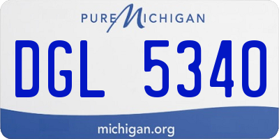 MI license plate DGL5340