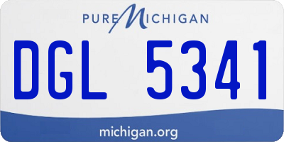 MI license plate DGL5341