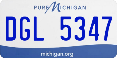 MI license plate DGL5347