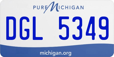 MI license plate DGL5349