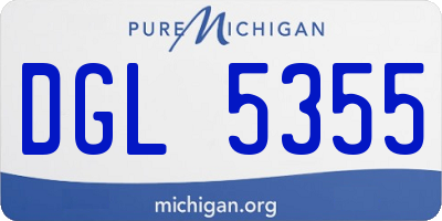 MI license plate DGL5355