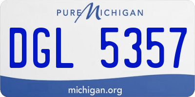 MI license plate DGL5357