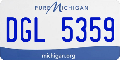 MI license plate DGL5359