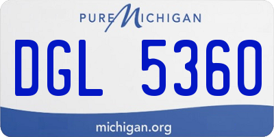 MI license plate DGL5360