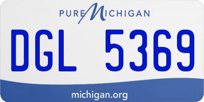 MI license plate DGL5369