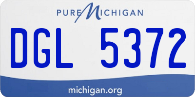 MI license plate DGL5372
