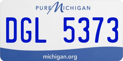 MI license plate DGL5373