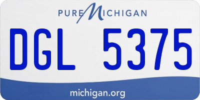 MI license plate DGL5375