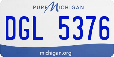 MI license plate DGL5376