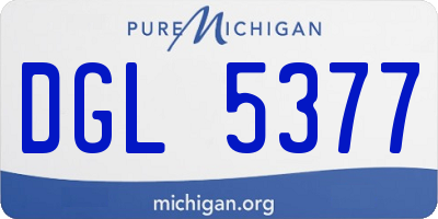 MI license plate DGL5377