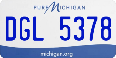 MI license plate DGL5378