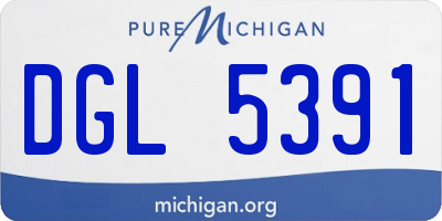 MI license plate DGL5391