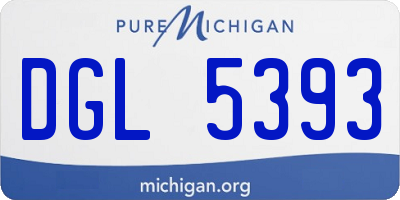 MI license plate DGL5393