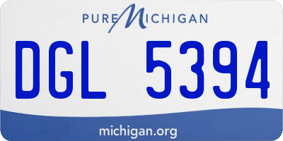 MI license plate DGL5394