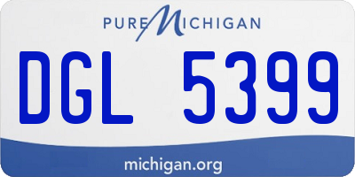 MI license plate DGL5399