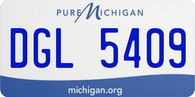 MI license plate DGL5409