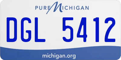 MI license plate DGL5412