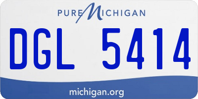 MI license plate DGL5414