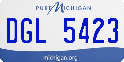 MI license plate DGL5423