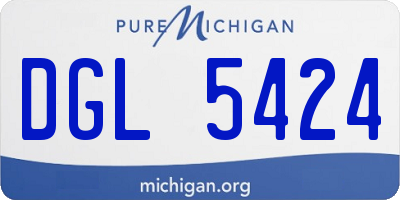 MI license plate DGL5424