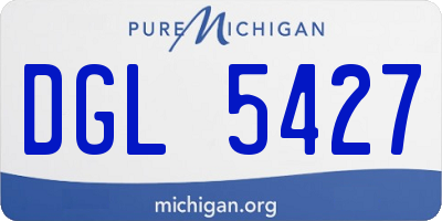 MI license plate DGL5427