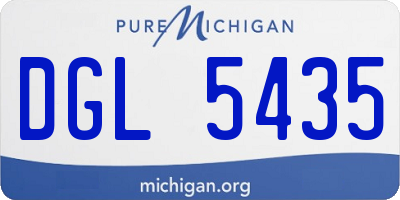MI license plate DGL5435