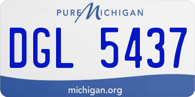 MI license plate DGL5437